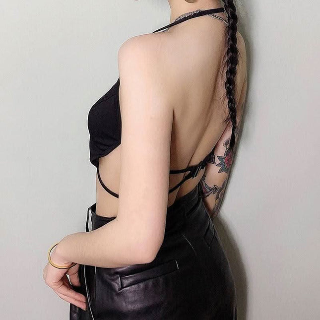 Female Slim Sexy Halter Short Tube Top Fendax 0