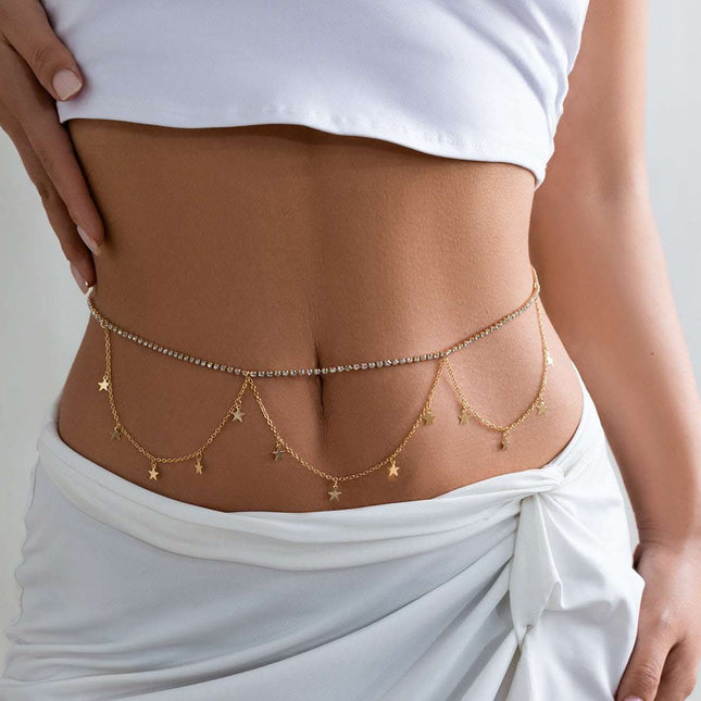 Simple Double Layer Metal Chain Waist Chain For Women Fendax 0