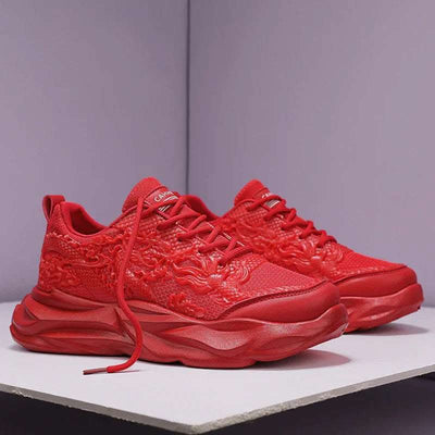 Chinese Loong Breathable Casual Fly Knit Sneakers Fendax 0