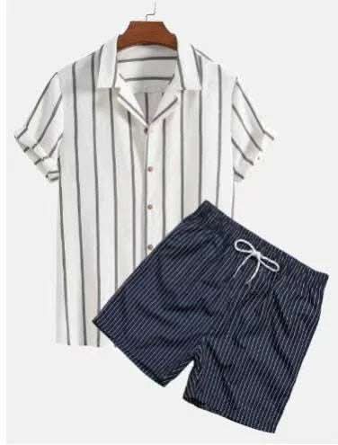 Beach Style Short Sleeve Shirt Men's Suit Fendax 0