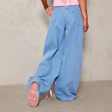 Bow High Waist Wide Leg Jeans Fendax 0