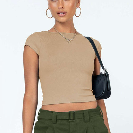 Summer Female Y2g Hollow Crop-top Short Sleeve T-shirt Fendax 0