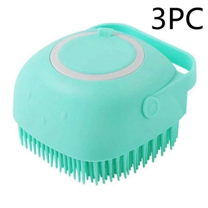 Silicone Dog Bath Massage Gloves Brush Pet Cat Bathroom Cleaning Tool Comb Brush For Dog Can Pour Shampoo Dog Grooming Supplies Fendax 0