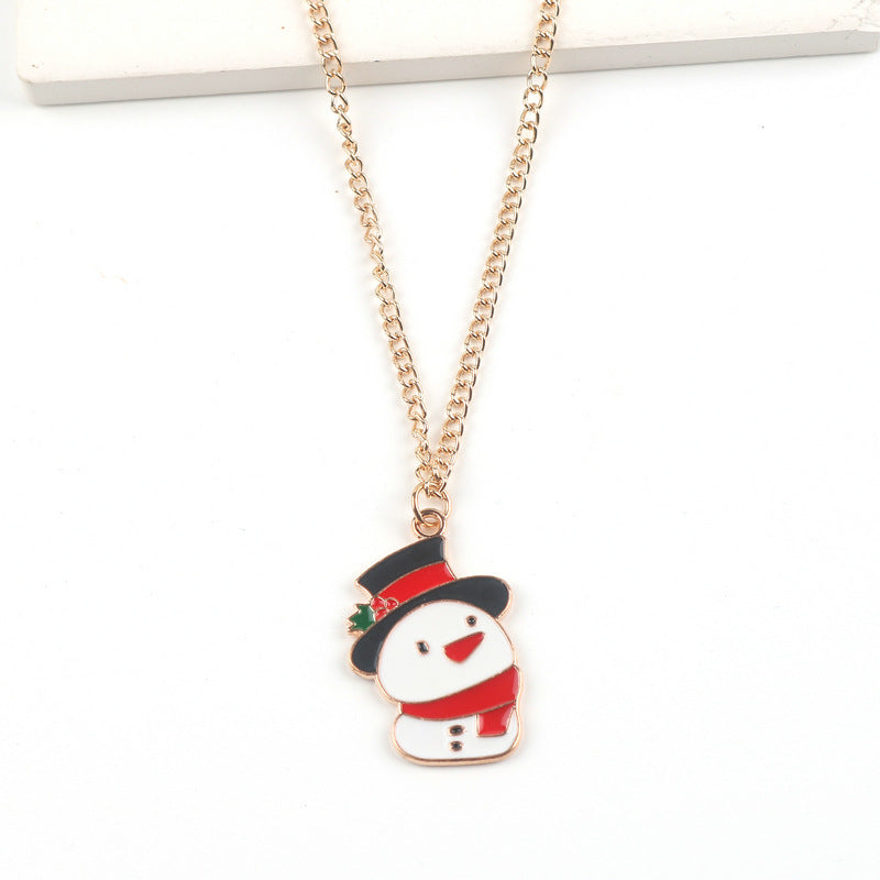 Christmas Necklace Cute Cartoon Santa Claus