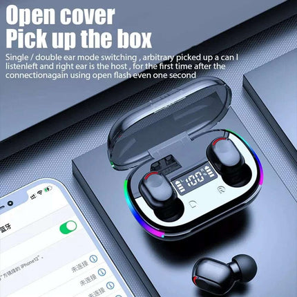 Mini Wireless Earbuds - Earbud Headphones With Digital Display Bluetooth Earbuds TWS 5.3 Wireless Headphones Earphone Waterproof For All Phones Fendax 5