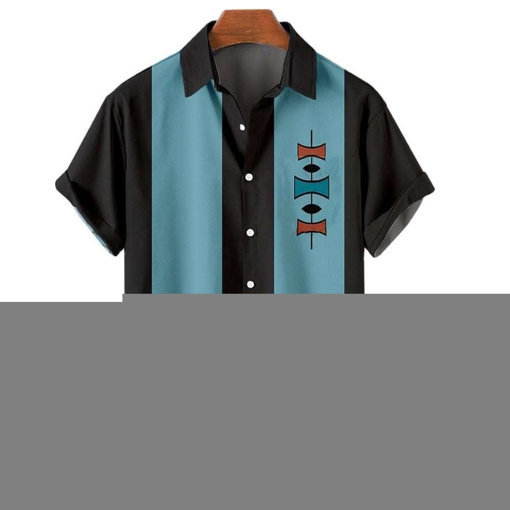 Men's Hawaiian Shirt Casual Button Short Sleeve Fendax 0