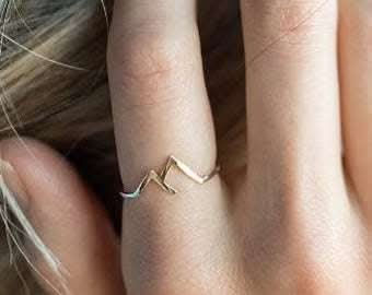 Mountain-shaped Copper Creative Custom Ladies Ring Fendax 0