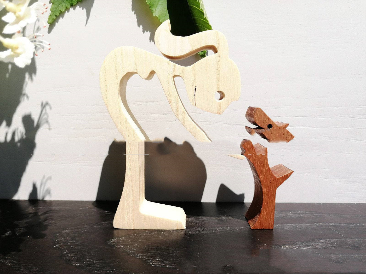 DIY Figurine Wood Dog Ornament