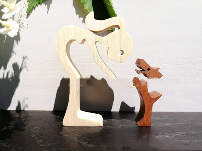 DIY Figurine Wood Dog Ornament