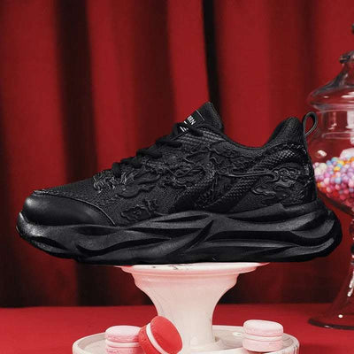 Chinese Loong Breathable Casual Fly Knit Sneakers Fendax 0