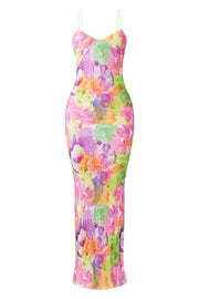 Trendsi Made in US Backless Printed Maxi Cami Dress