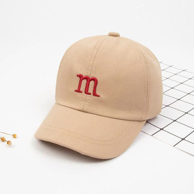 Baseball Cap Boy Letter M Embroidered Children's Cotton Spring and Autumn Hat Cap Fendax 0