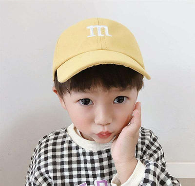 Baseball Cap Boy Letter M Embroidered Children's Cotton Spring and Autumn Hat Cap Fendax 0