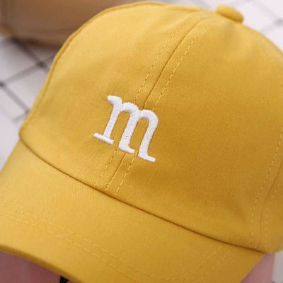 Baseball Cap Boy Letter M Embroidered Children's Cotton Spring and Autumn Hat Cap Fendax 0