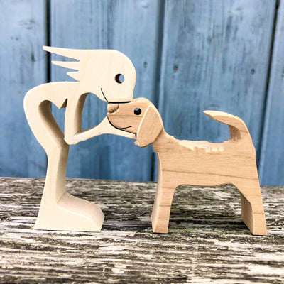DIY Figurine Wood Dog Ornament