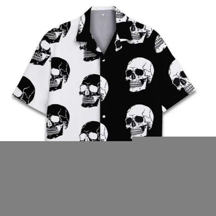 Summer Men's Casual Cuban Collar Suit Collar Hawaiian Shirt