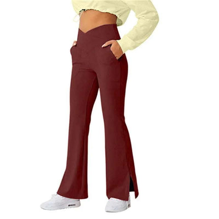 High Waist Skinny Stretch Flare Pants Fashion Female Fendax 0