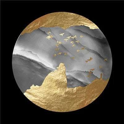 Black And White Abstract Light Luxury Frameless Decorative Painting Fendax 0