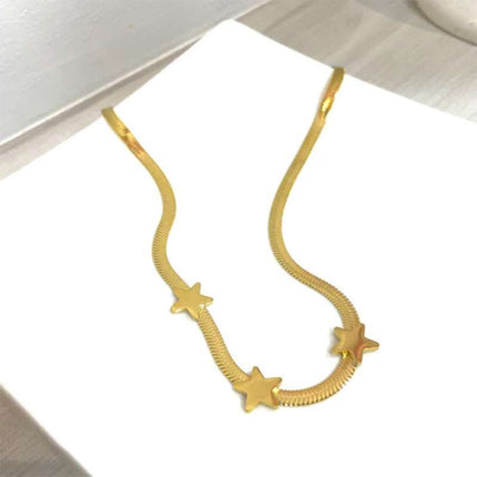 Stainless Steel Necklaces Gothic Blade Snake Chains Stars Choker Statement Light Luxury Temperament Necklace For Women Jewelry Fendax 0