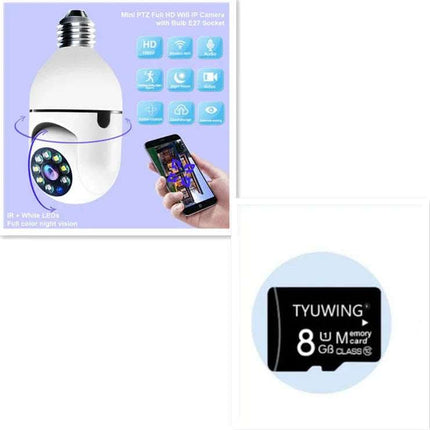WiFi CAMERA 1080P Bulb 4X Zoom Camera E27 Home 5GWiFi Alarm Monitor Fendax 0