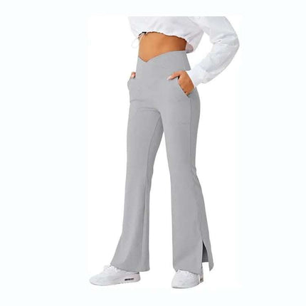 Spring Women's Workout Exercise Pants Akimbo Pants Split Flared Pants Fendax 0