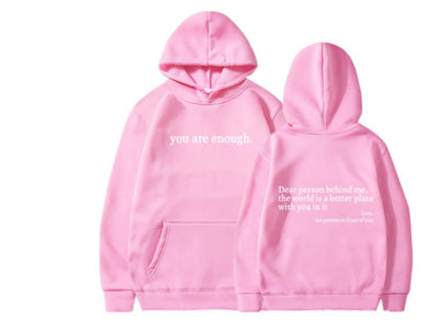 Women's Plush Letter Printed Hoodie