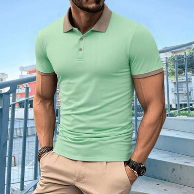 Summer Polo Shirt Printed T-shirt Short Sleeve High-end Lapel Fendax 0