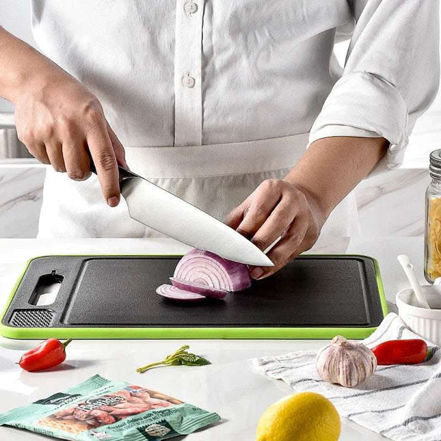 Double-side Cutting Board With Defrosting Function Chopping Board Kitchen Grinding Cutting Board With Knife Sharpener Fendax 0