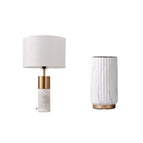White marble and medium vase / US
