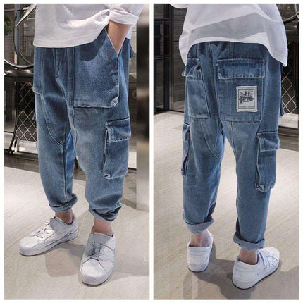 Big Kids Loose Harem Trousers Big Kids Plus Fleece Padded Overalls Fendax 0