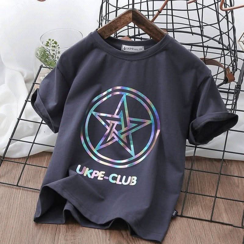 Boys'' Short Sleeve T-shirt Net Red Laser Reflective Cub Children''s Top Fashion Fendax 0