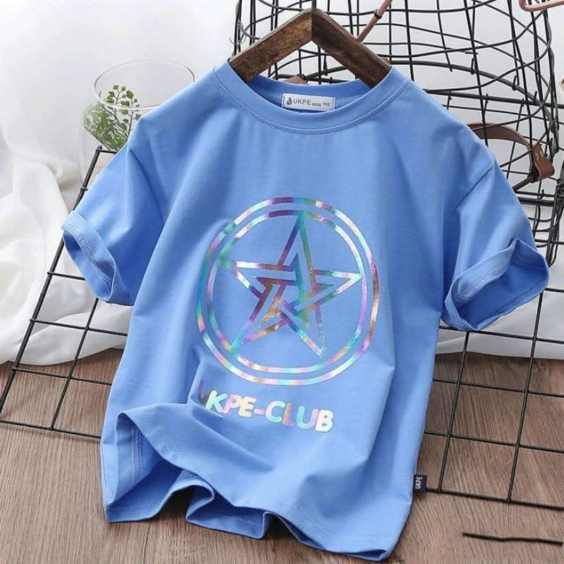 Boys'' Short Sleeve T-shirt Net Red Laser Reflective Cub Children''s Top Fashion Fendax 0