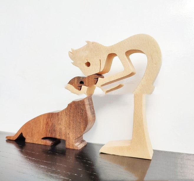 DIY Figurine Wood Dog Ornament