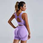 Purple / Bra and Short / S
