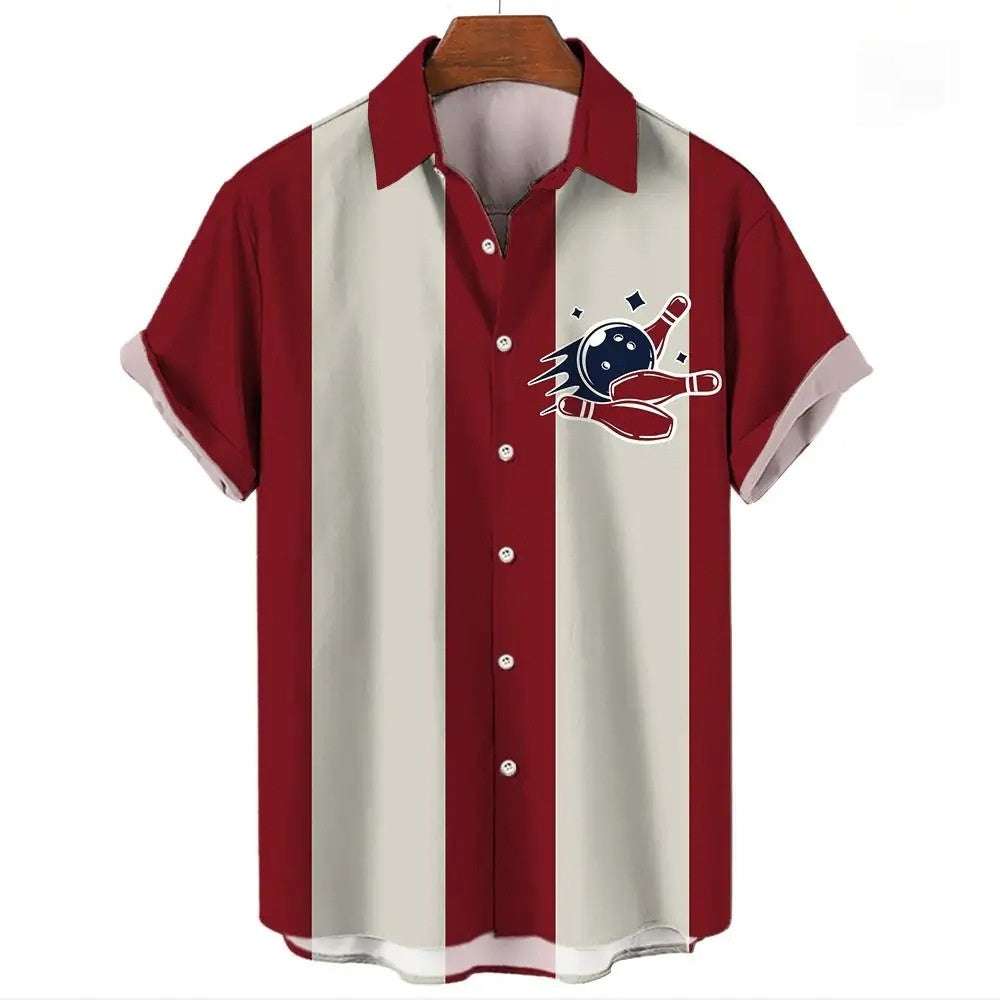 Men's Hawaiian Shirt Casual Button Short Sleeve Fendax 0