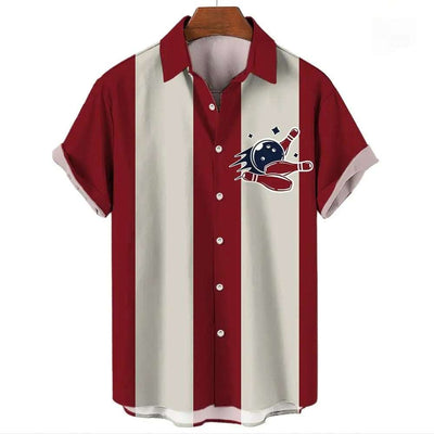 Men's Hawaiian Shirt Casual Button Short Sleeve Fendax 0