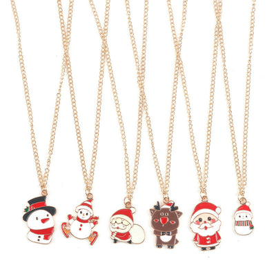 Christmas Necklace Cute Cartoon Santa Claus
