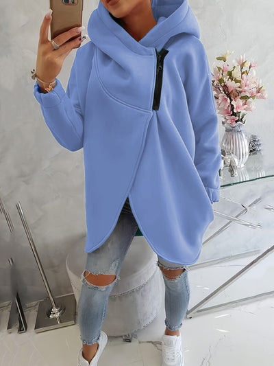 Women's Plus Size Solid Color Coat