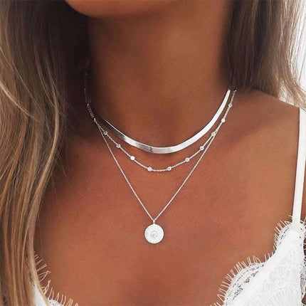 Women's Fashion Personalized Simple Multi-layer Lotus Pendant Necklace Fendax 0