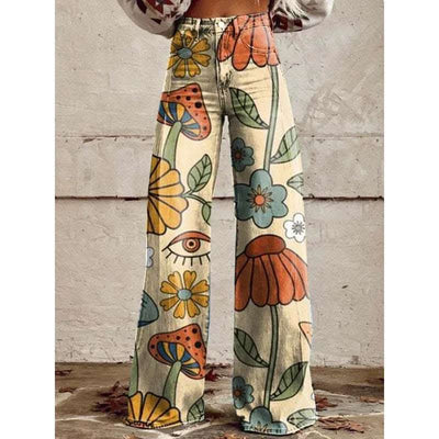 Thin Faux Denim Wide-leg Pants Fendax 0