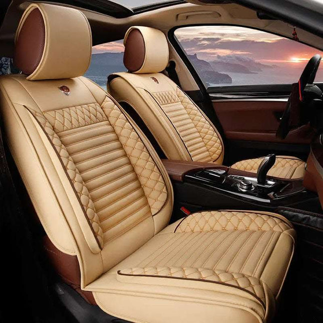 Four Seasons Universal Fully Surrounded Five-seat Car Leather Embroidery Car Mats Fendax 0