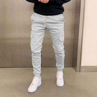 Dimensional Patch Pocket Overalls Lace Elastic Sports Baggy Pants Leisure Fendax 0