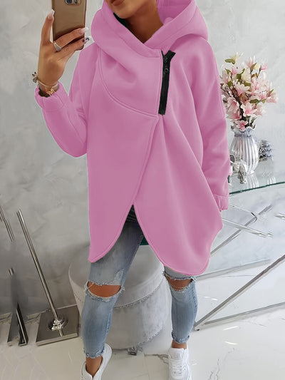 Women's Plus Size Solid Color Coat