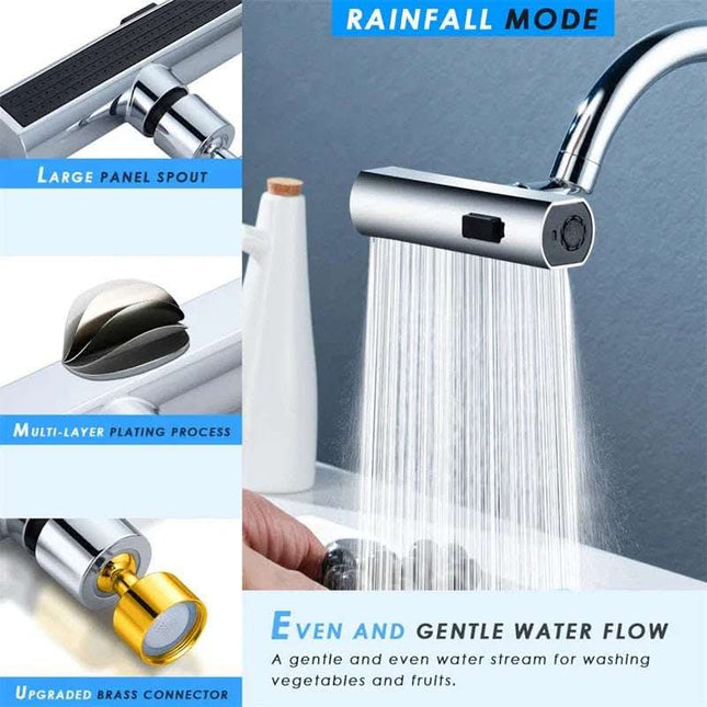 Kitchen Faucet Waterfall Outlet Splash Proof Universal Rotating Bubbler Multifunctional Water Nozzle Extension Kitchen Gadgets Fendax 0