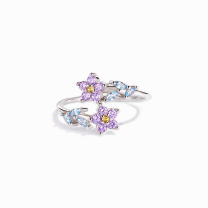 Purple Flower Ring Spring Summer Fashion Jewelry Accessories Fendax 4