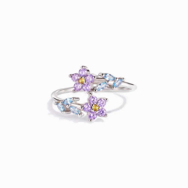 Purple Flower Ring Spring Summer Fashion Jewelry Accessories Fendax 4