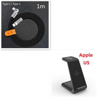 Black Set4 / Apple US plug