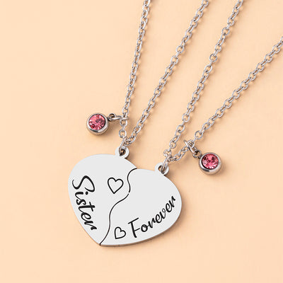 2 PCS Heart Pendant Necklace
