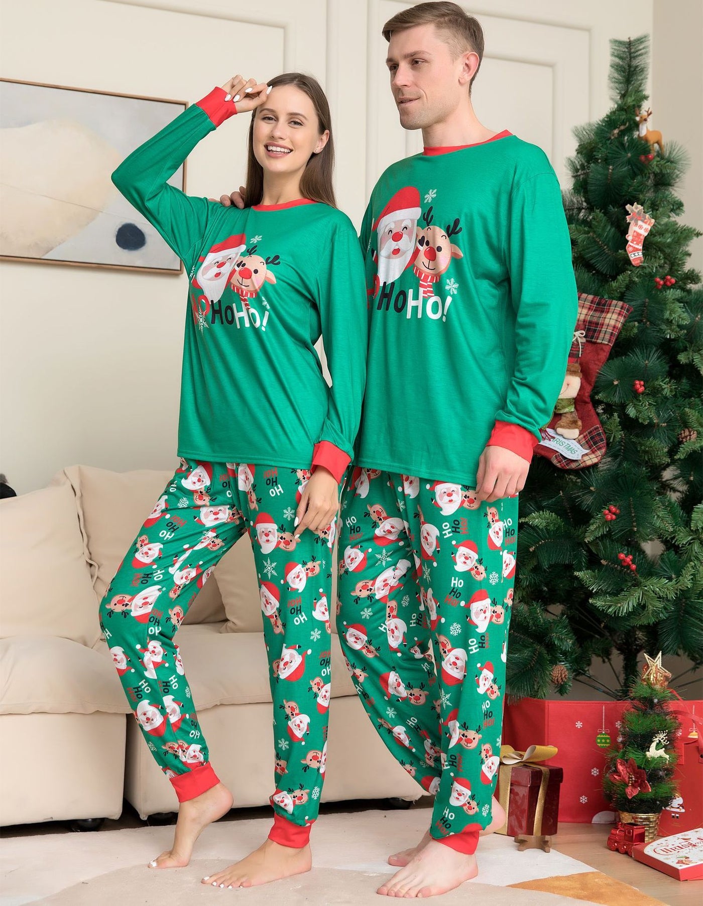 Family Christmas PJs Sets Santa Claus