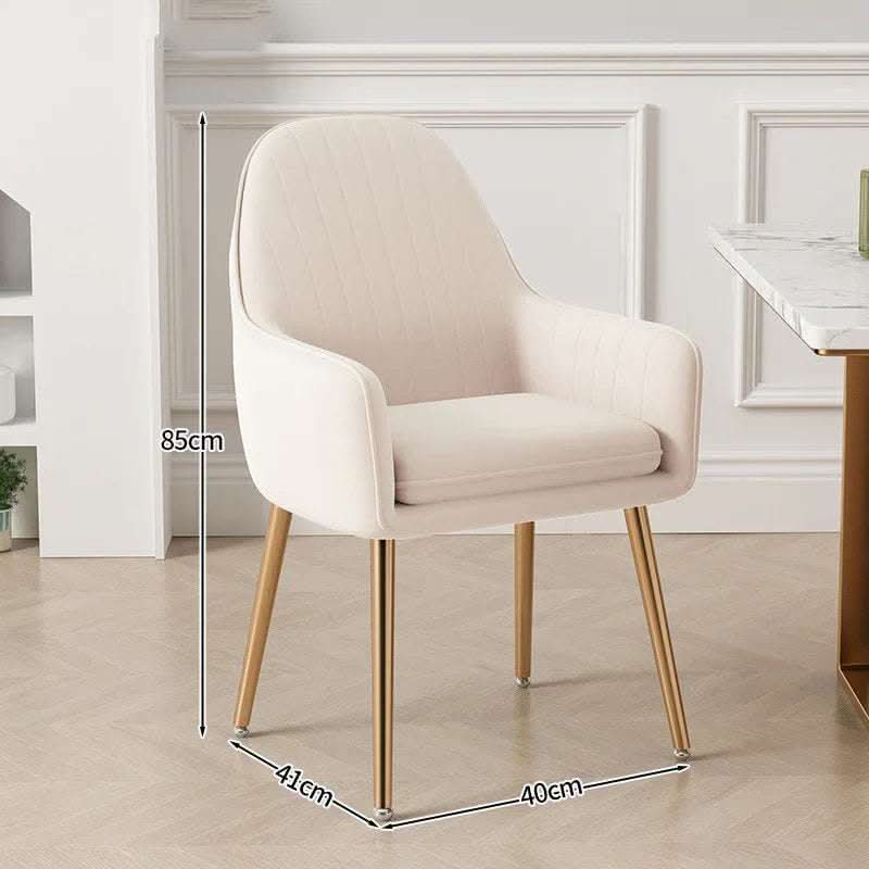 Light Luxury Dressing Stool Home Dining Chair Backrest Petals Fendax 0